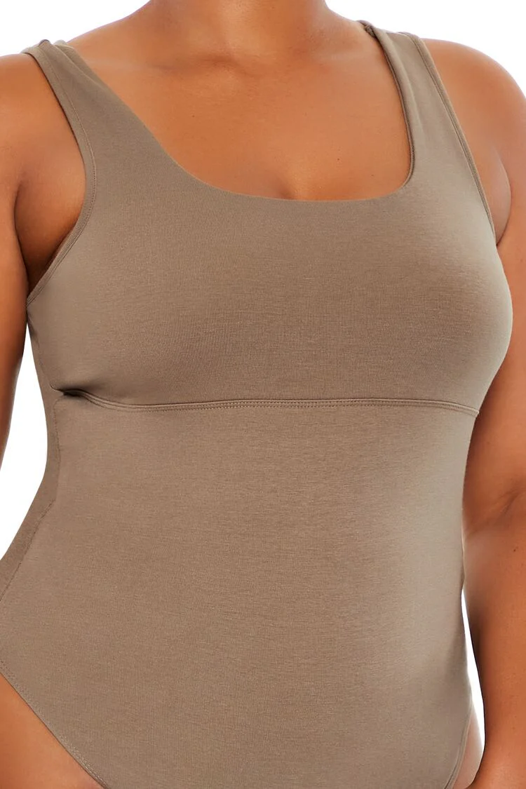 Plus Size Square-Neck Thong Bodysuit - Image 9